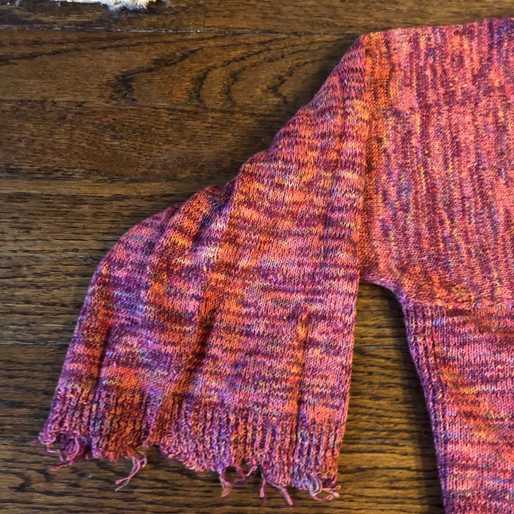 Free People Pink Cropped Sweater, M - Picture 3 of 6